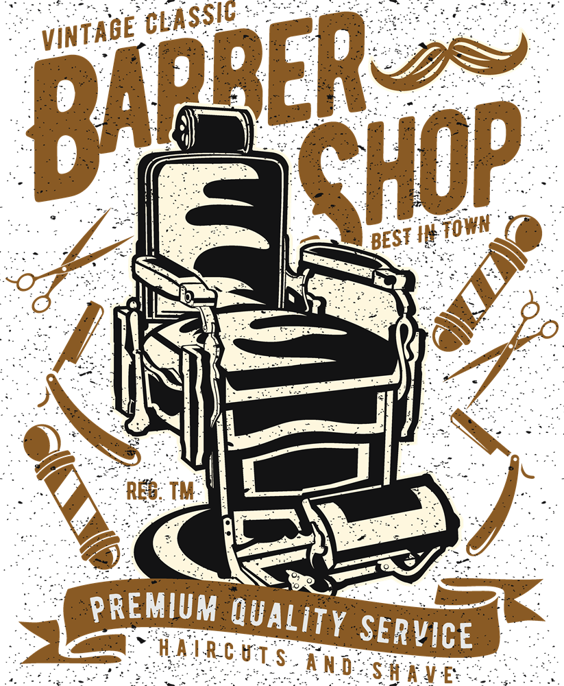 Vintage Barber Shop t-shirt design